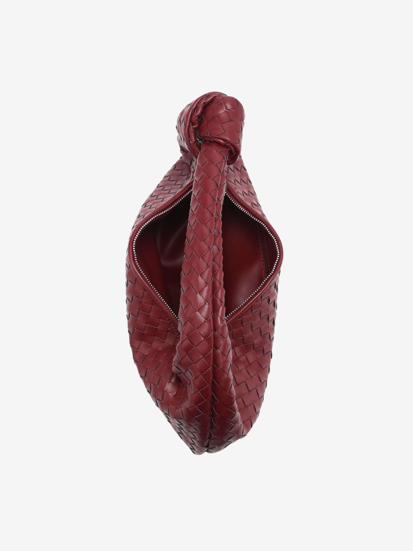 Geflochtene Schultertasche mit Knotenhenkel – einzigartiger Look & veganes Leder