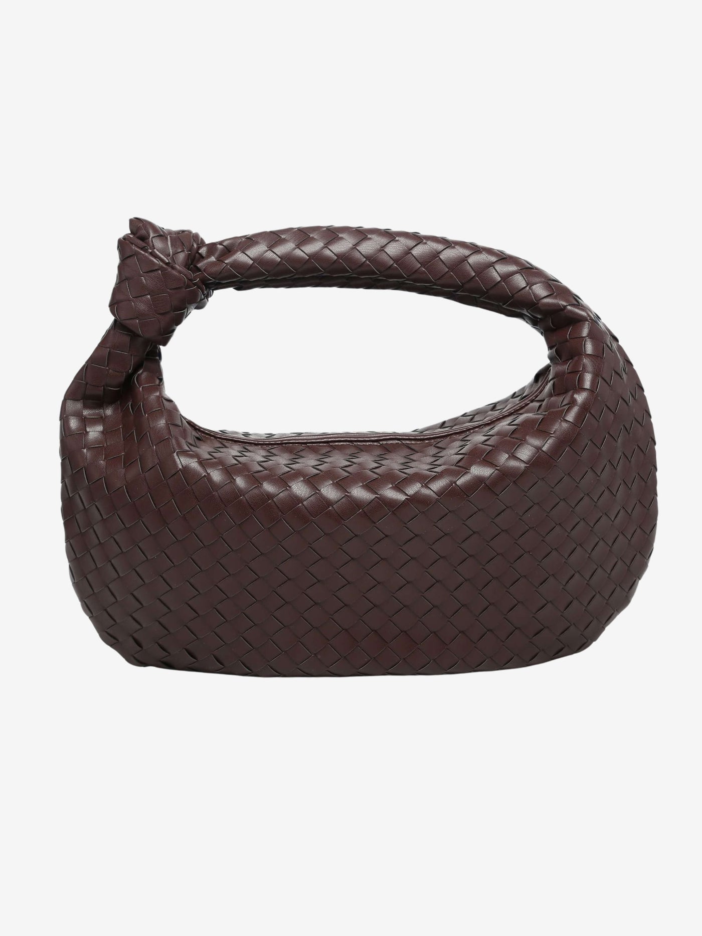 Geflochtene Schultertasche mit Knotenhenkel – einzigartiger Look & veganes Leder