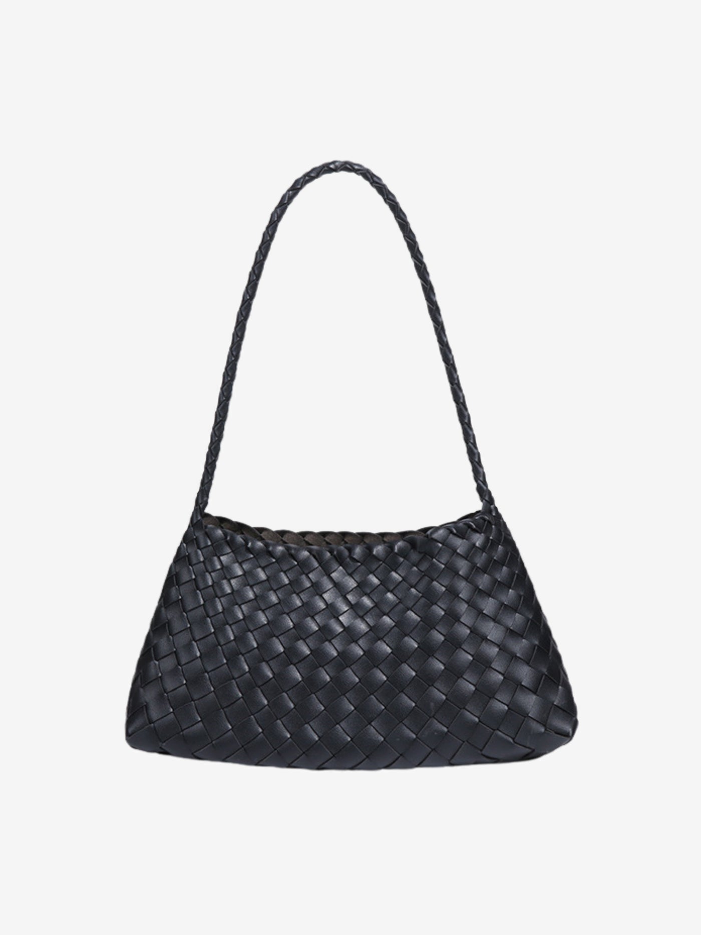 Livia | Klassische Geflochtene Handtasche in Schwarz