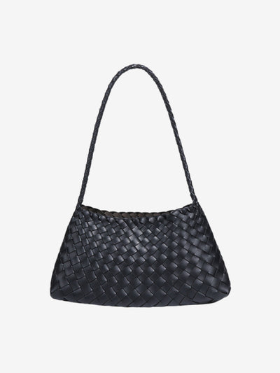 Livia | Klassische Geflochtene Handtasche in Schwarz