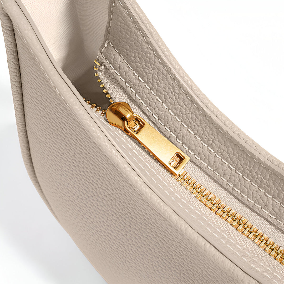 Elegante Halbmond-Schultertasche mit Geflochtenem Henkel