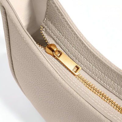Elegante Halbmond-Schultertasche mit Geflochtenem Henkel