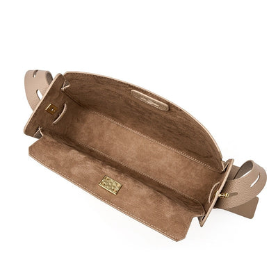 Geflochtene Schultertasche – Elegante Abendtasche mit Goldkette