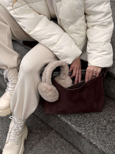 Hobo Tote Bag – lässige Eleganz aus veganem Wildleder