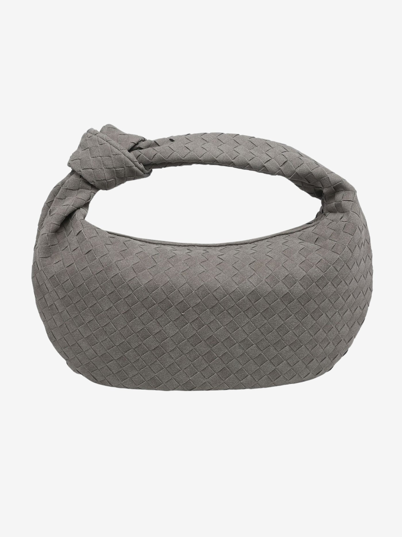 Geflochtene Schultertasche aus veganem Wildleder – stilvoll, soft und modern
