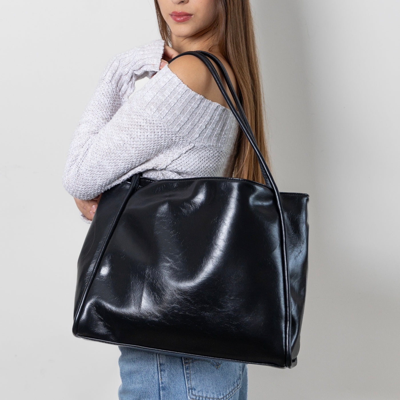 Blair Damen Tote Bag – Vegane Vintage-Tasche in Schwarz | ommoda.de
