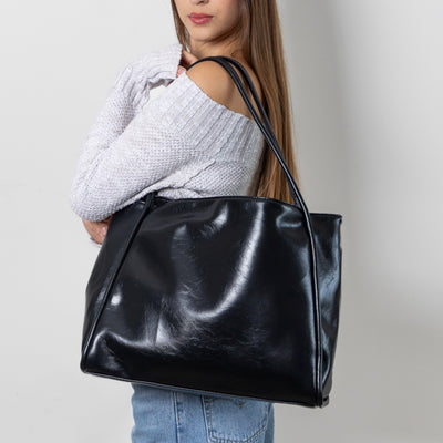 Blair Damen Tote Bag – Vegane Vintage-Tasche in Schwarz | ommoda.de