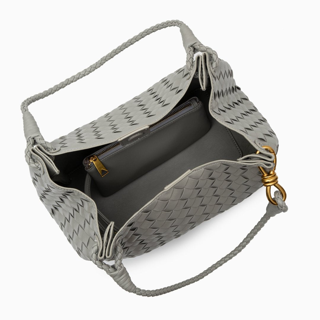 Luxuriöse Damenhandtasche – Vegane große Schultertasche mit geflochtenem Design | Elegant & geräumig