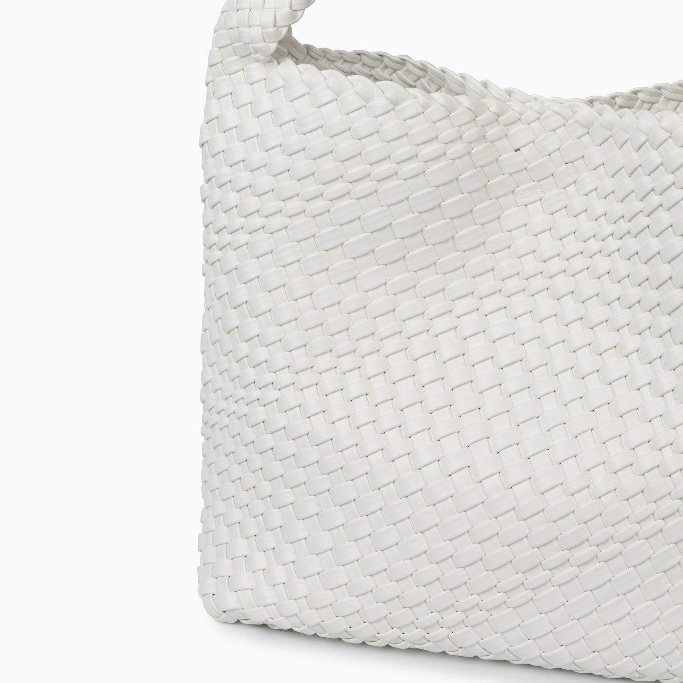 Premium Hobo Schultertasche Schwarz – Geflochtene Schultertasche aus veganem Leder