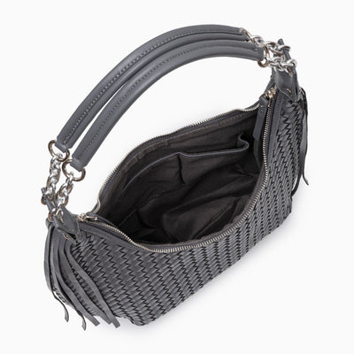 Schultertasche in Halbmondform mit Glattem Finish & Verstellbarem Riemen