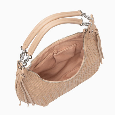 Schultertasche in Halbmondform mit Glattem Finish & Verstellbarem Riemen