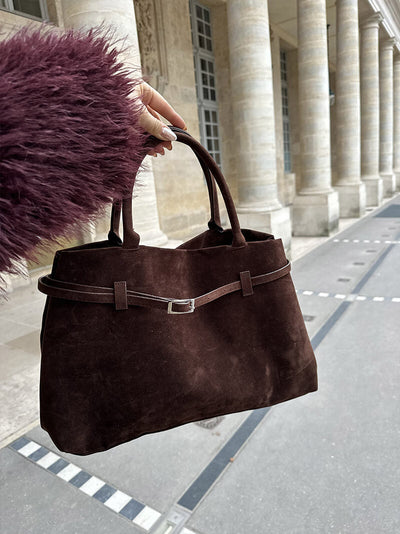 Elegante Damen-Tote aus echtem Wildleder – Stil trifft Funktionalität