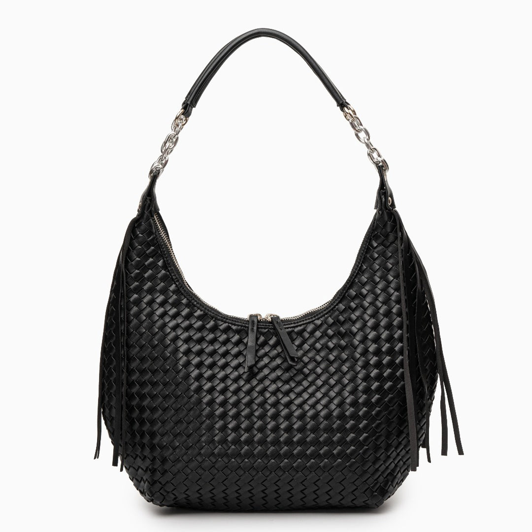 Schultertasche in Halbmondform mit Glattem Finish & Verstellbarem Riemen