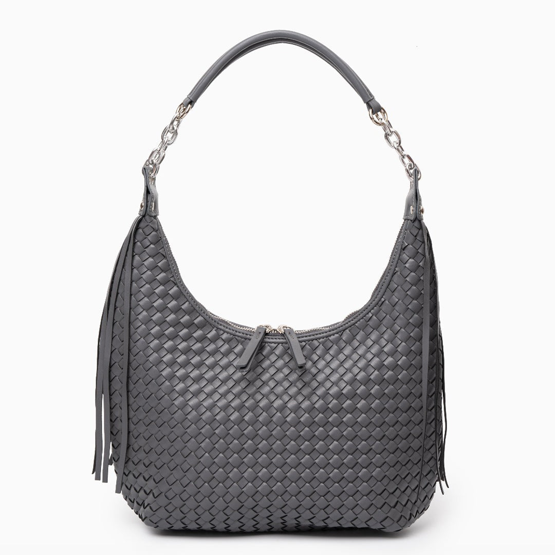 Schultertasche in Halbmondform mit Glattem Finish & Verstellbarem Riemen