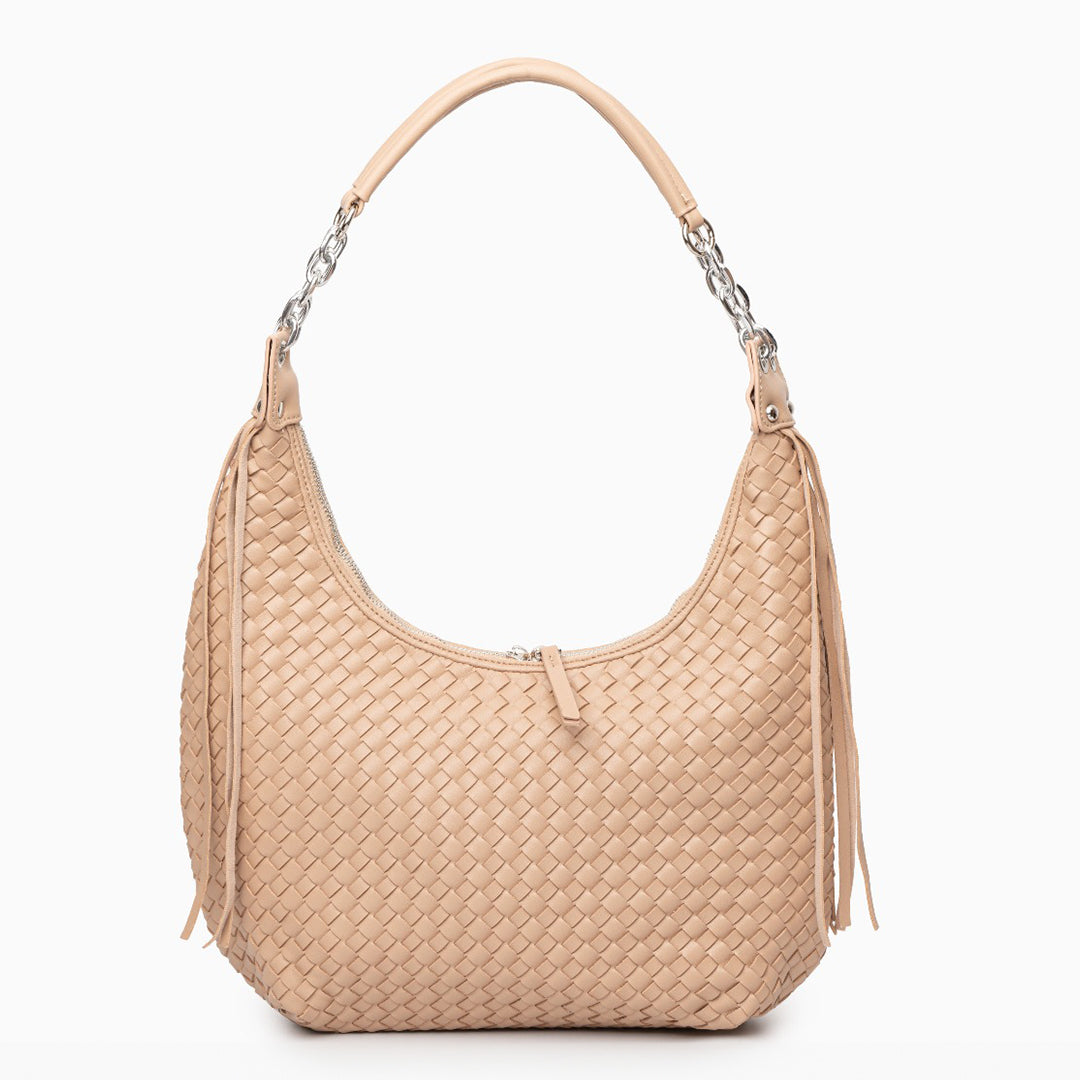 Schultertasche in Halbmondform mit Glattem Finish & Verstellbarem Riemen