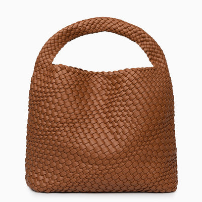 Premium Hobo Schultertasche Schwarz – Geflochtene Schultertasche aus veganem Leder