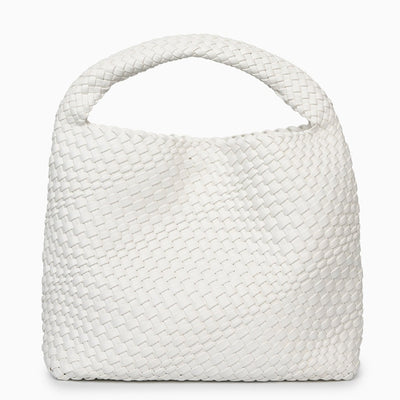 Premium Hobo Schultertasche Schwarz – Geflochtene Schultertasche aus veganem Leder