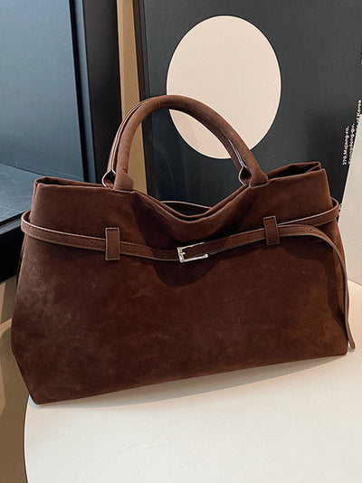 Elegante Damen-Tote aus echtem Wildleder – Stil trifft Funktionalität