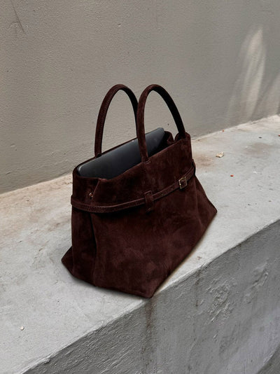 Elegante Damen-Tote aus echtem Wildleder – Stil trifft Funktionalität