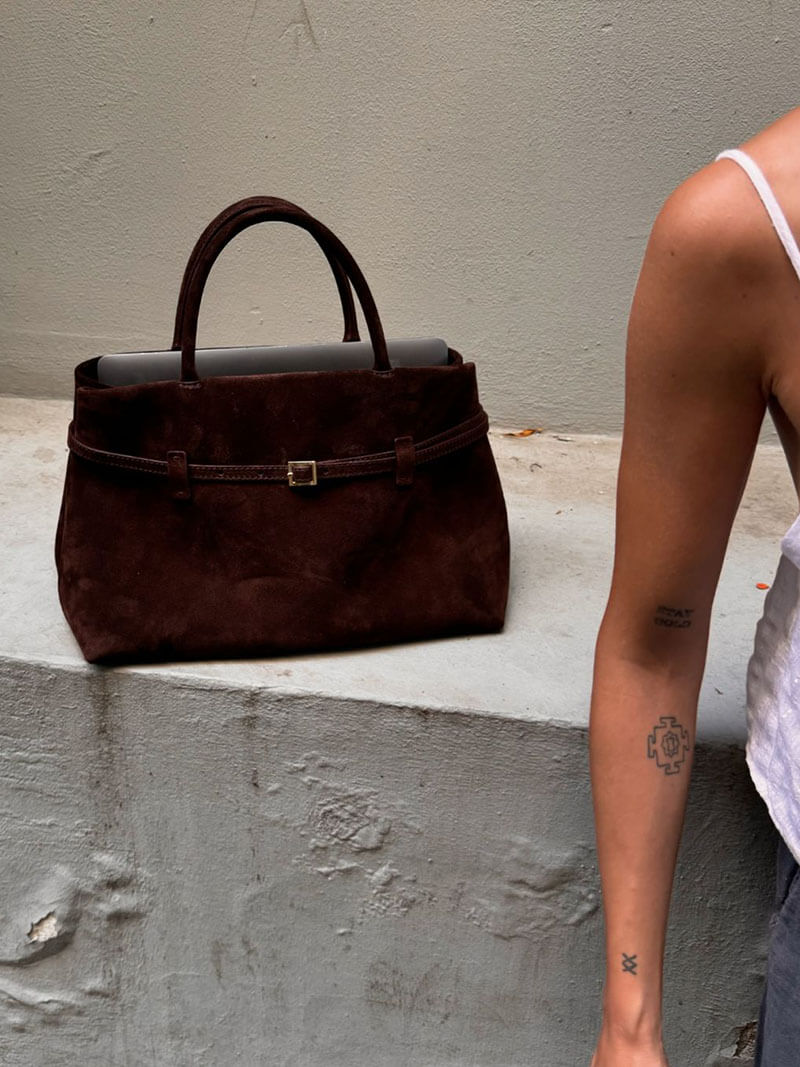Elegante Damen-Tote aus echtem Wildleder – Stil trifft Funktionalität