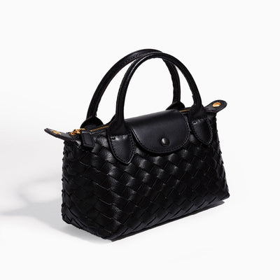 Braune Flechtoptik Crossbody Bag – Vegan & Elegant
