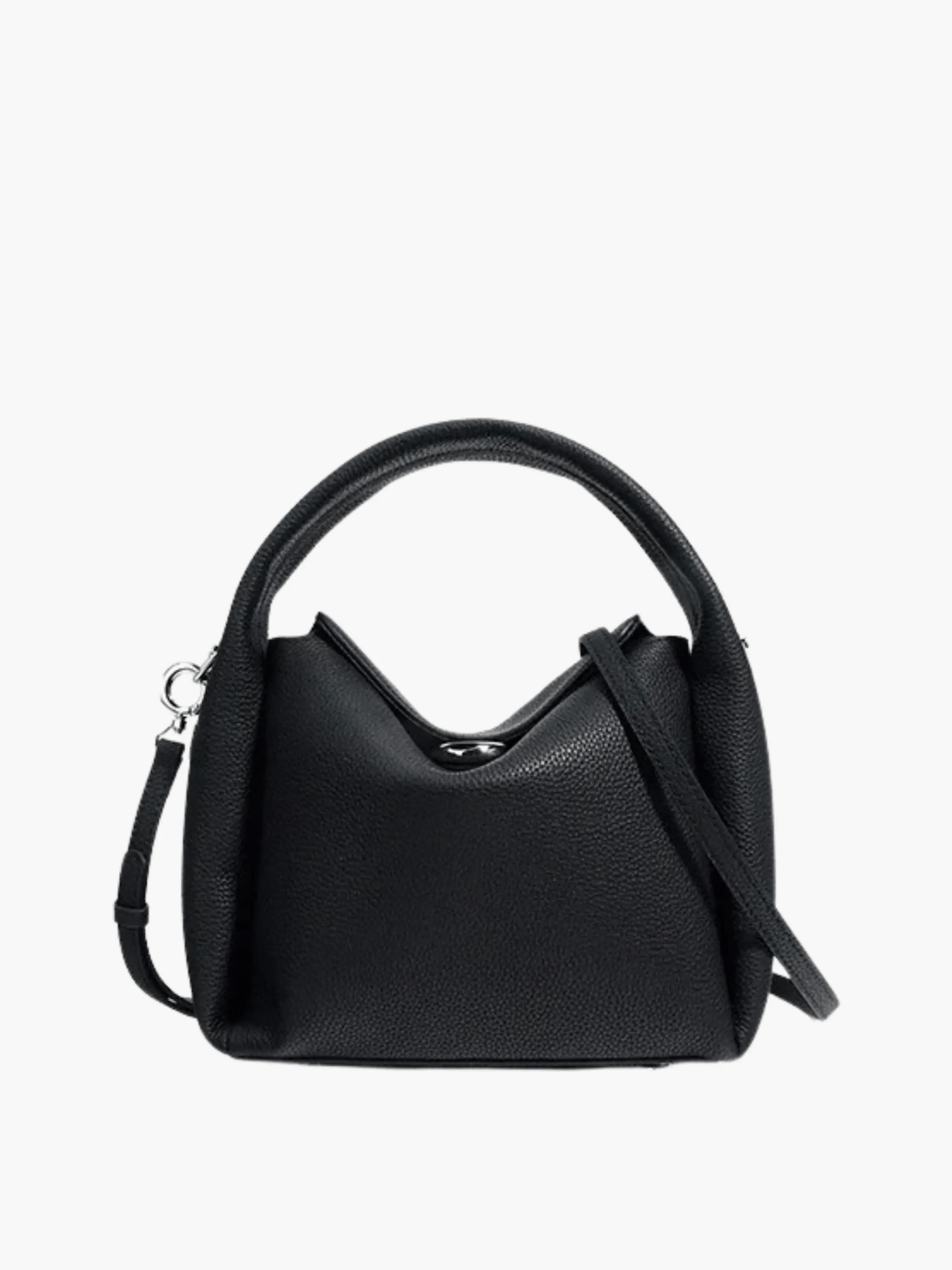 Damen Handtasche aus Veganem Leder – Crossbody Bag in Cognac mit rundem Griff