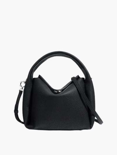 Damen Handtasche aus Veganem Leder – Crossbody Bag in Cognac mit rundem Griff