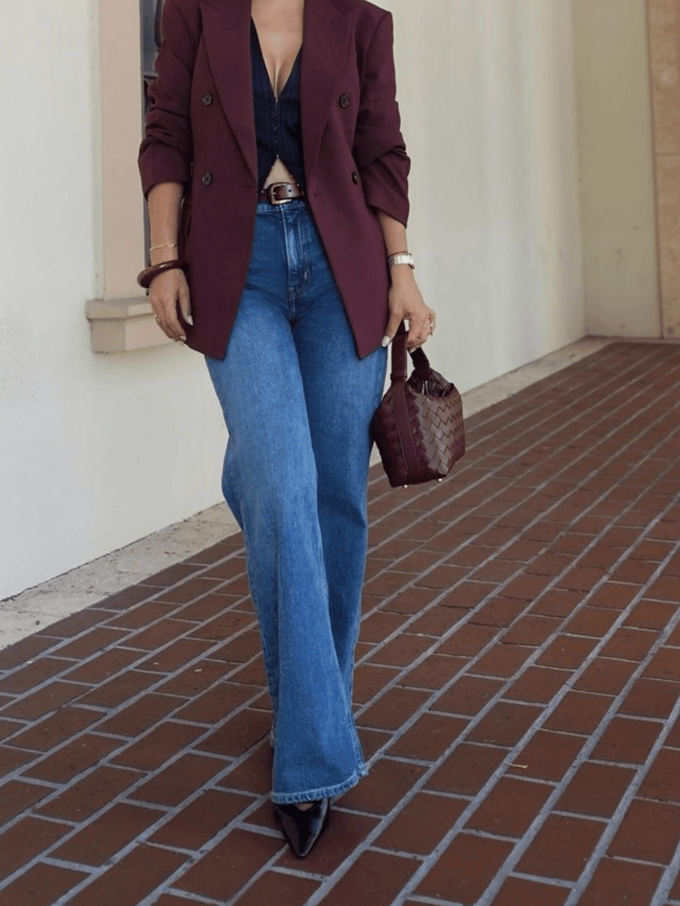 Luxuriöse Handtasche mit geflochtenem Lederdesign