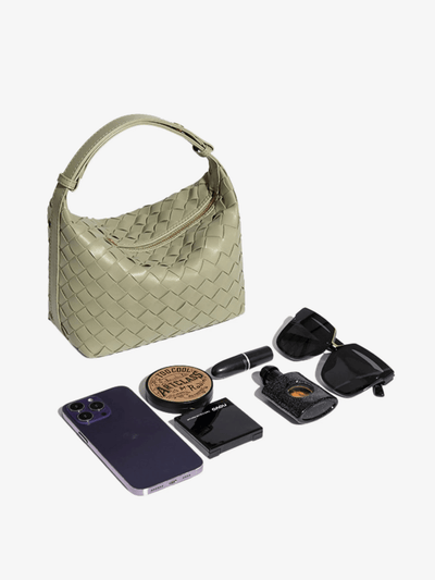 Luxuriöse Handtasche mit geflochtenem Lederdesign