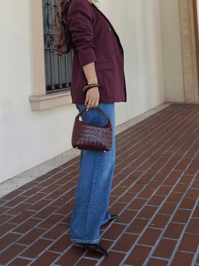 Luxuriöse Handtasche mit geflochtenem Lederdesign