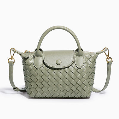 Braune Flechtoptik Crossbody Bag – Vegan & Elegant