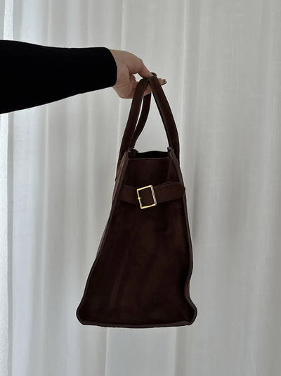 Elegante Tote Bag aus Weichem Velours mit Klassischer Silhouette