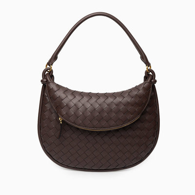 Elegante Schultertasche mit geflochtenem Lederdesign