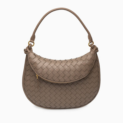 Elegante Schultertasche mit geflochtenem Lederdesign