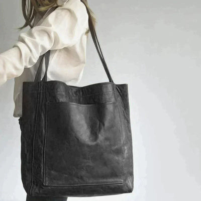 Clara | Klassische Leder-Shopper Tasche in Braun