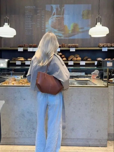 Damen Tote Bag Braun – Moderne Alltagstasche mit Knoten-Details | ommoda.de