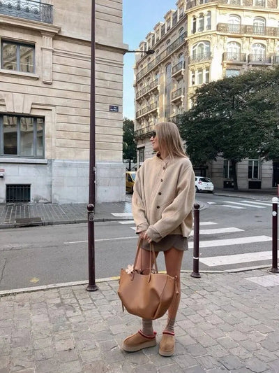 Damen Tote Bag Braun – Moderne Alltagstasche mit Knoten-Details | ommoda.de