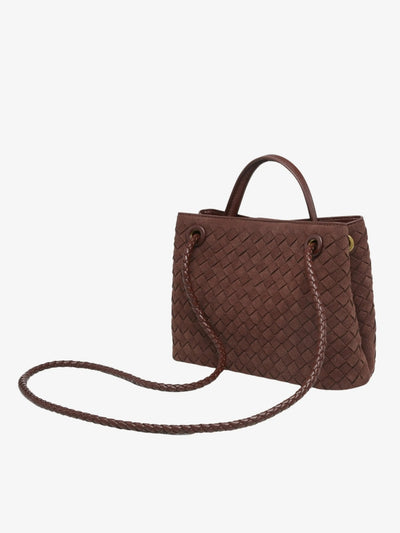 Kompakte Handtasche mit Flechtoptik & Knotendetail