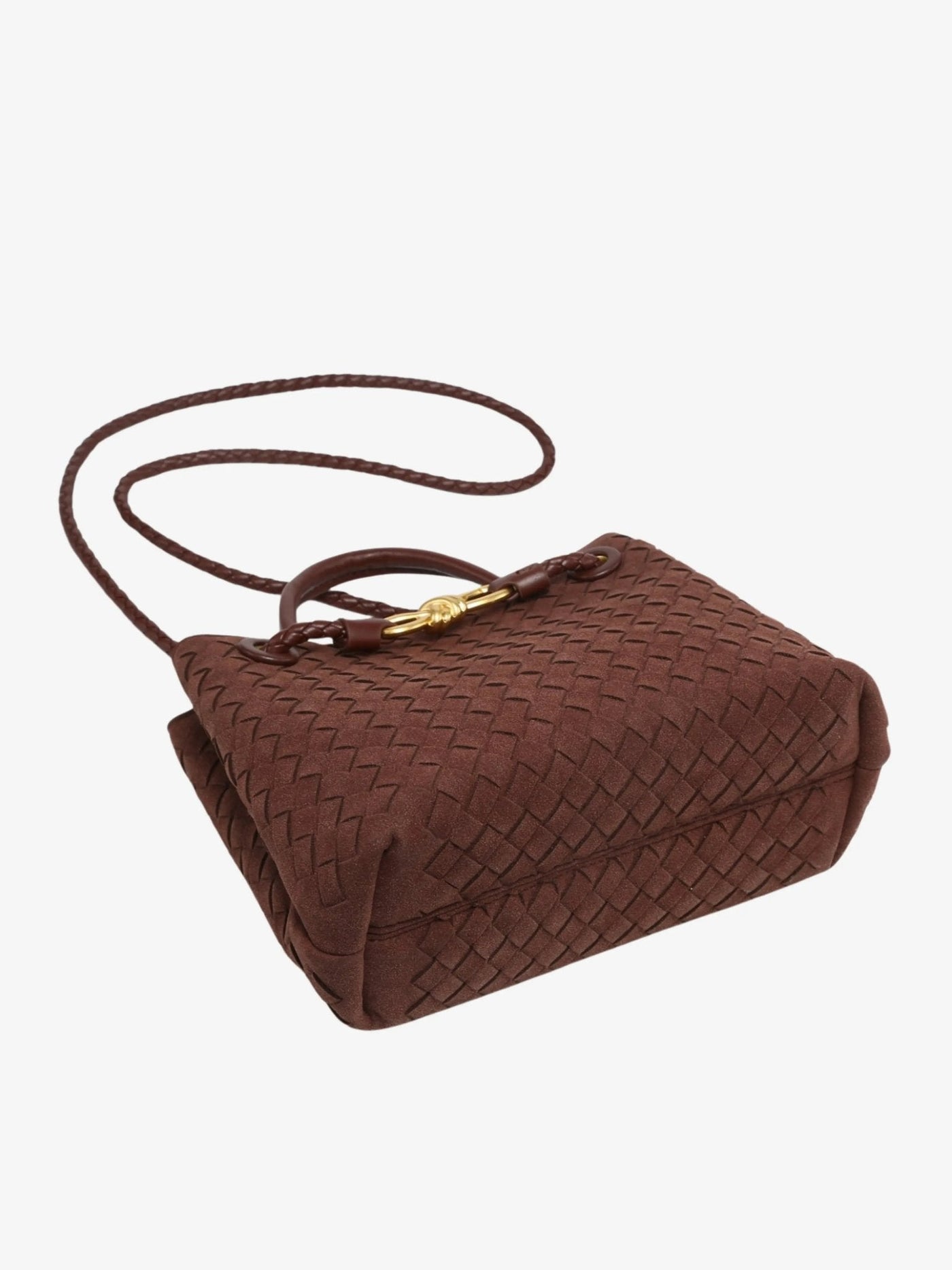 Kompakte Handtasche mit Flechtoptik & Knotendetail