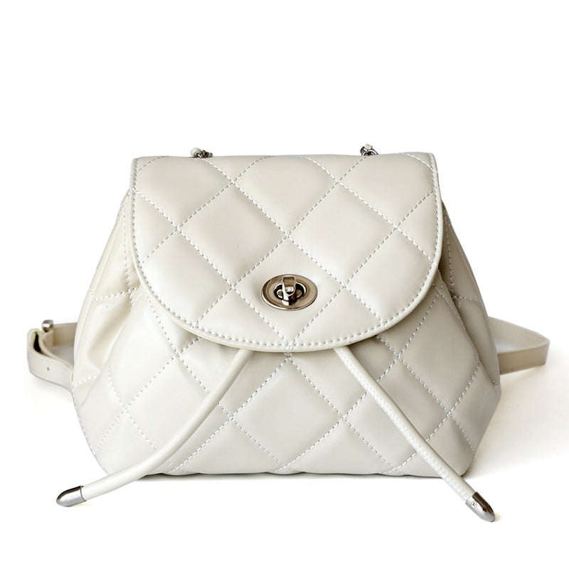 Stepp-Rucksack mit Drehverschluss & Glanzfinish
