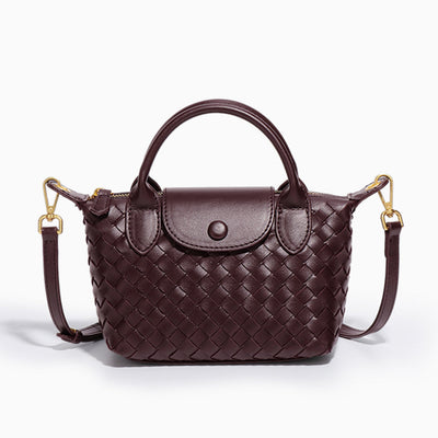 Braune Flechtoptik Crossbody Bag – Vegan & Elegant